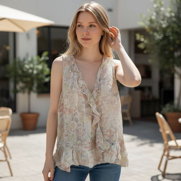 MADISON MARCUS Silk Top - Picture 1 of 9